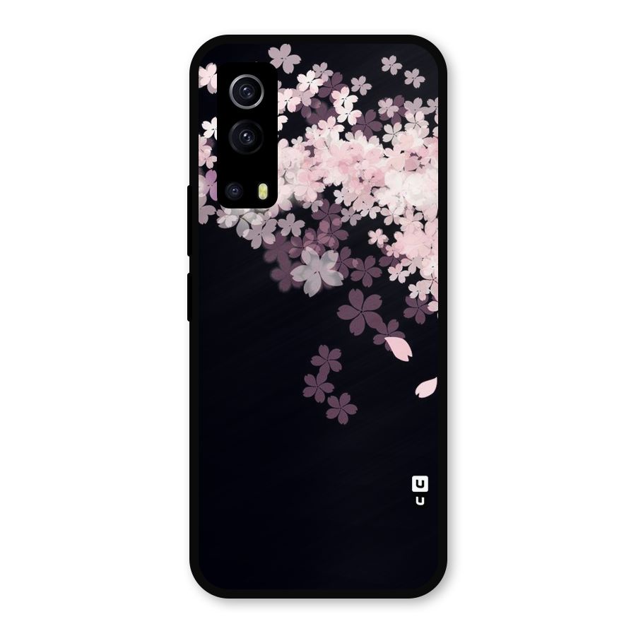 Cherry Flowers Pink Metal Back Case for iQOO Z3