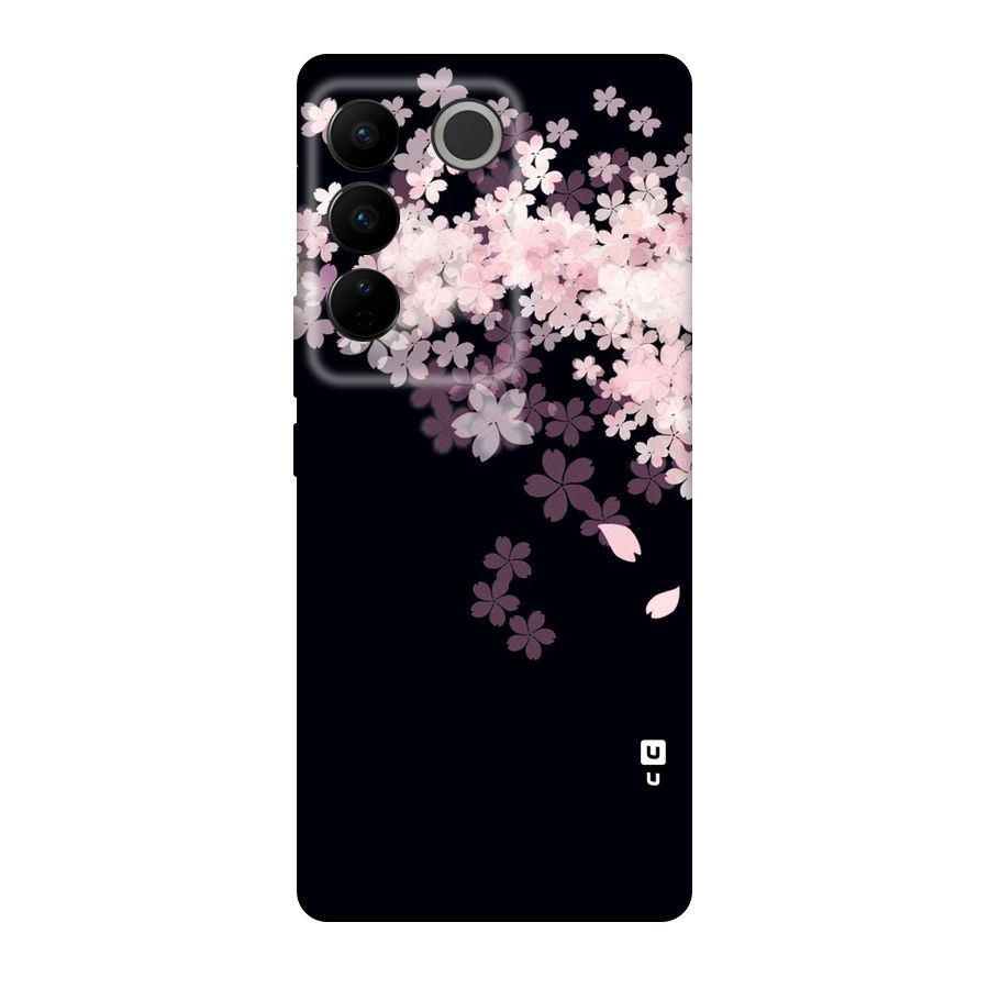 Cherry Flowers Pink Original Polycarbonate Back Case for Vivo V27