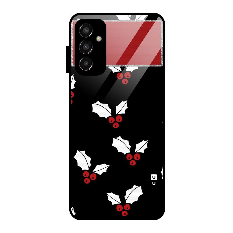 Cherry Leaf Design Glass Back Case for Galaxy F13
