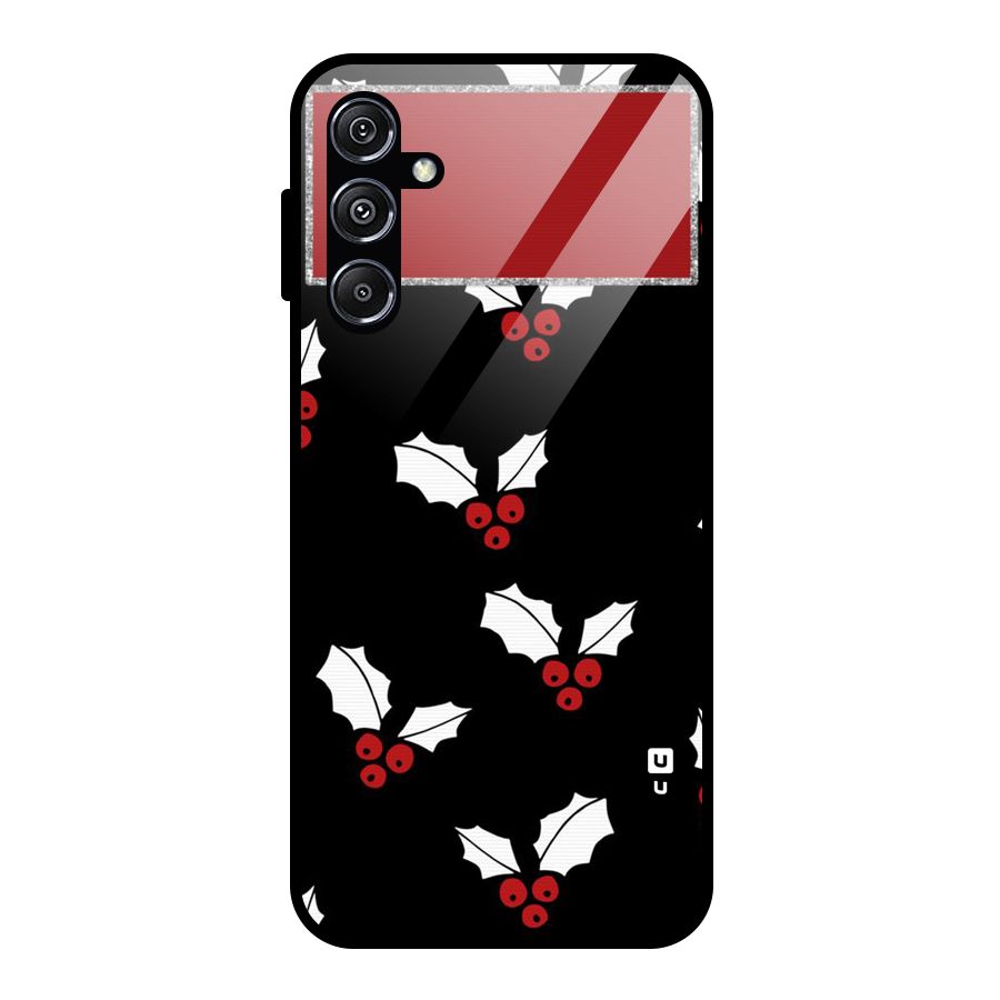Cherry Leaf Design Glass Back Case for Galaxy M34 5G