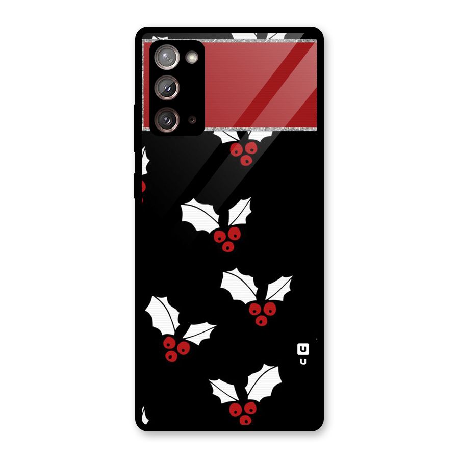 Cherry Leaf Design Glass Back Case for Galaxy Note 20