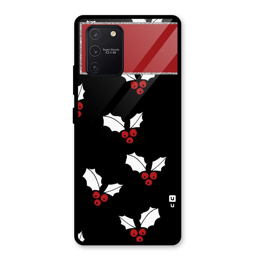Cherry Leaf Design Glass Back Case for Galaxy S10 Lite