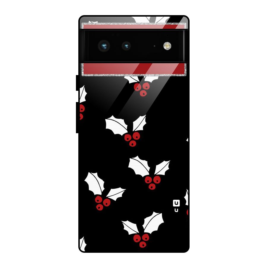 Cherry Leaf Design Glass Back Case for Google Pixel 6