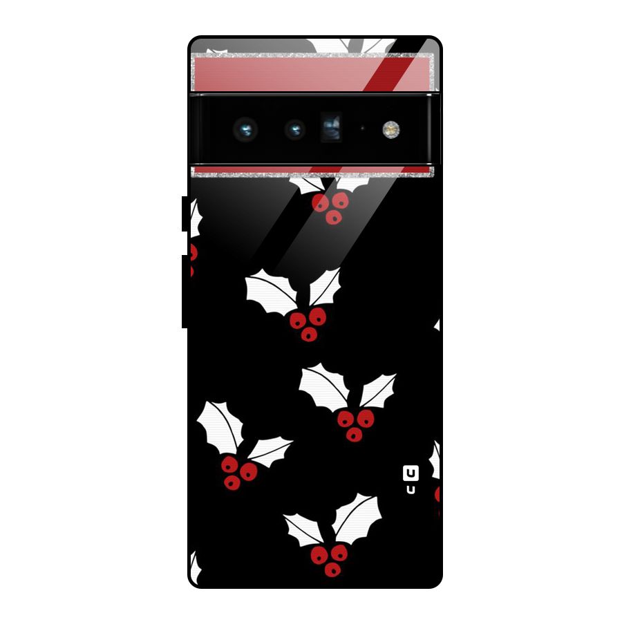 Cherry Leaf Design Glass Back Case for Google Pixel 6 Pro