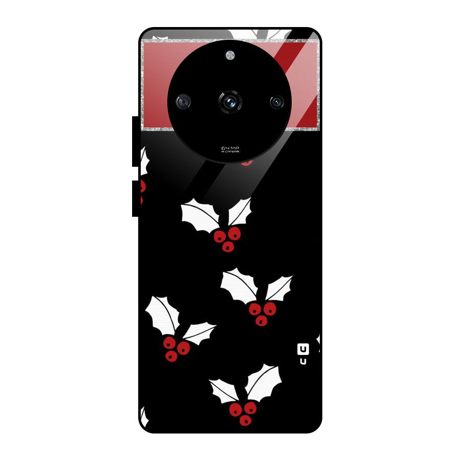Cherry Leaf Design Glass Back Case for Realme Narzo 60 5G