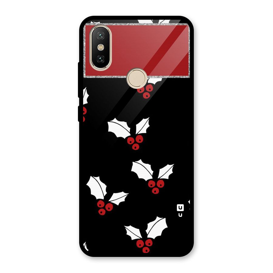 Cherry Leaf Design Glass Back Case for Redmi A2