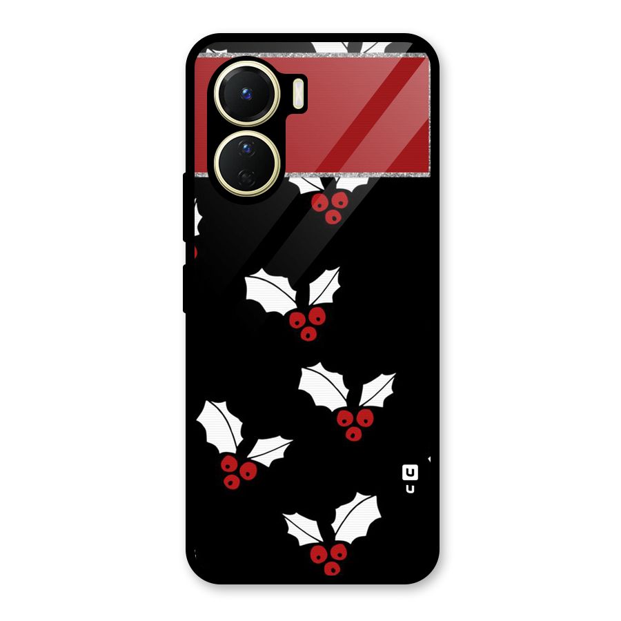 Cherry Leaf Design Glass Back Case for Vivo Y16