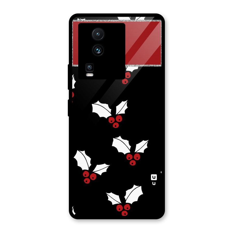 Cherry Leaf Design Glass Back Case for Vivo iQOO Neo 7