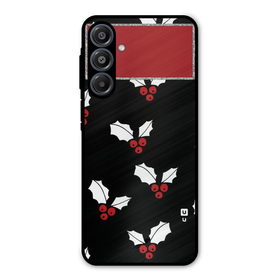 Cherry Leaf Design Metal Back Case for Galaxy A16 5G