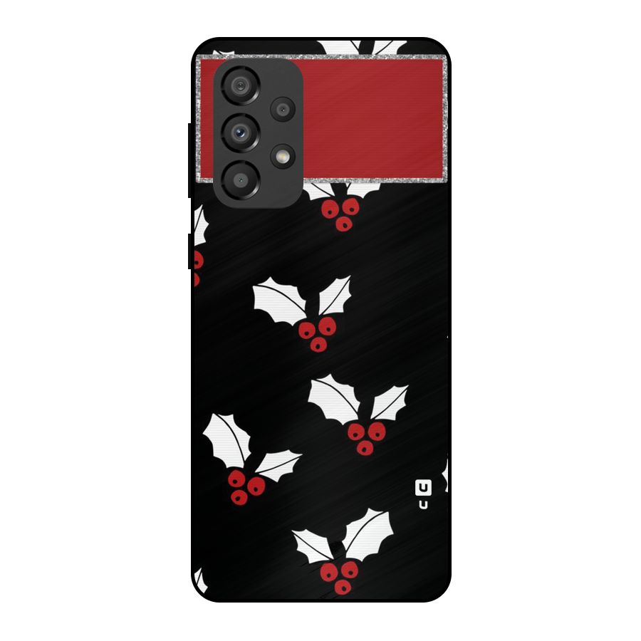 Cherry Leaf Design Metal Back Case for Galaxy A33 5G