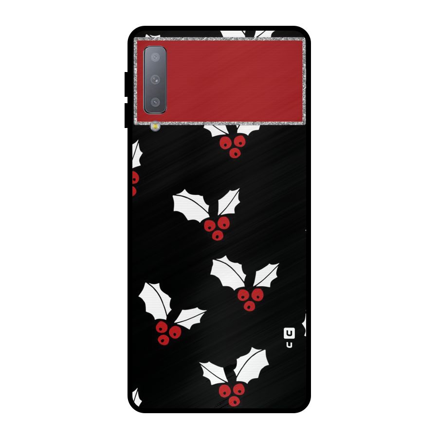Cherry Leaf Design Metal Back Case for Galaxy A7 (2018)