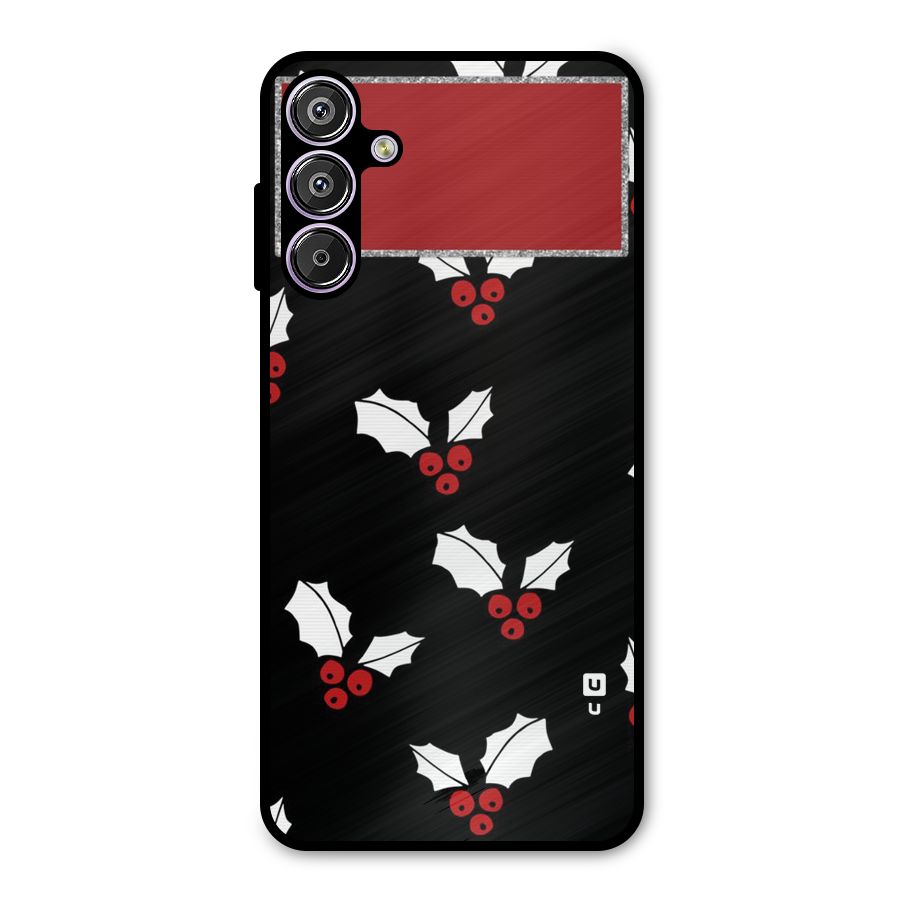 Cherry Leaf Design Metal Back Case for Galaxy F15