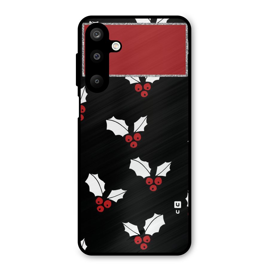 Cherry Leaf Design Metal Back Case for Galaxy M16
