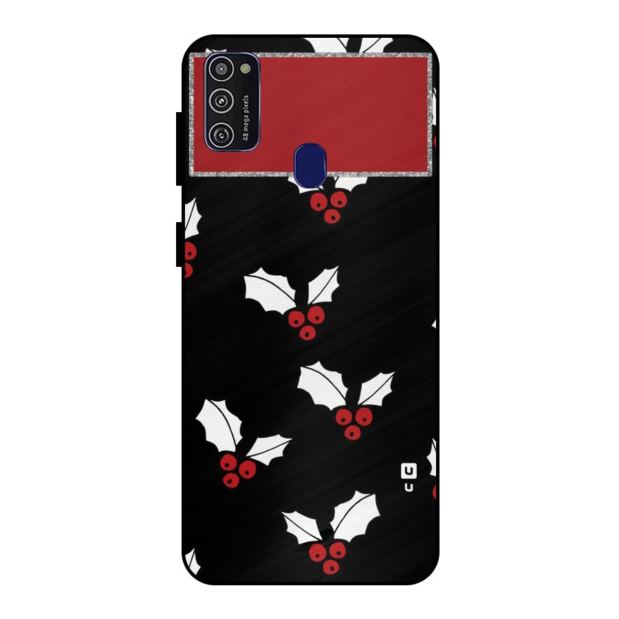 Cherry Leaf Design Metal Back Case for Galaxy M21