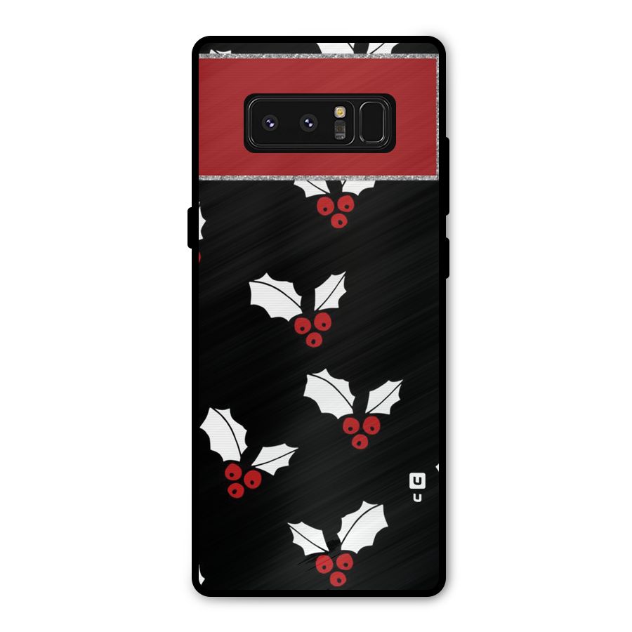 Cherry Leaf Design Metal Back Case for Galaxy Note 8