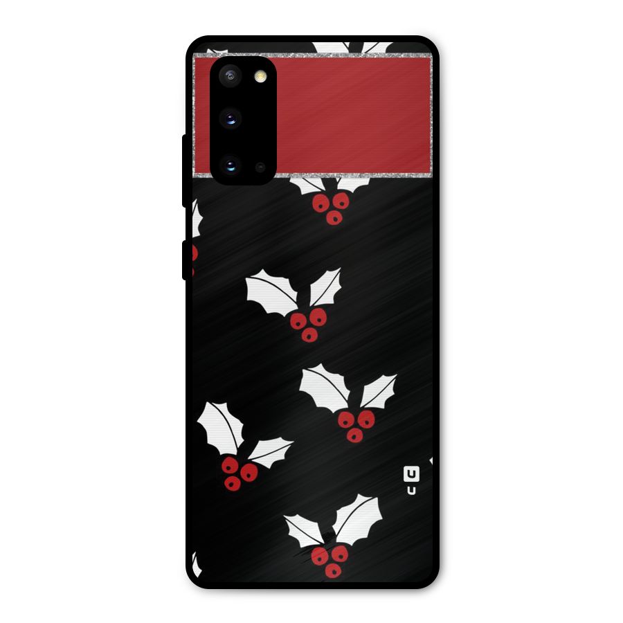 Cherry Leaf Design Metal Back Case for Galaxy S20