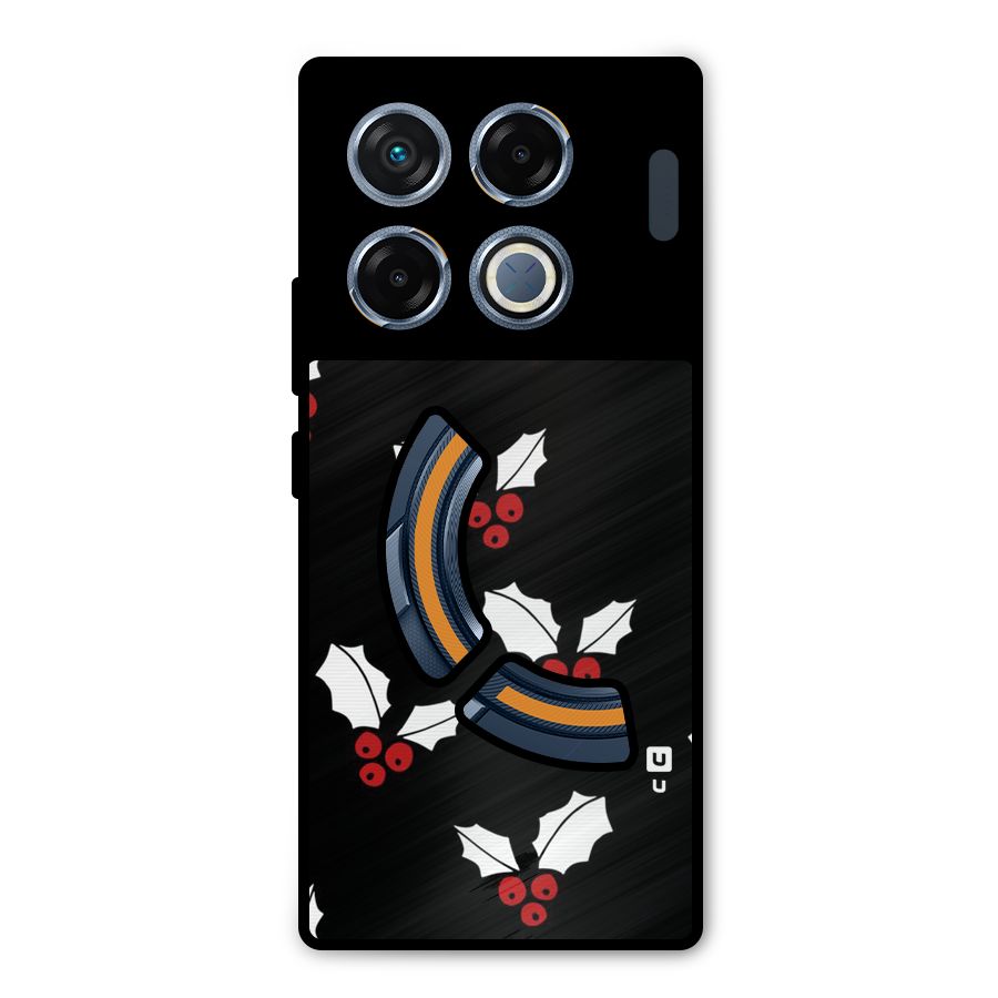 Cherry Leaf Design Metal Back Case for Infinix GT 20 Pro