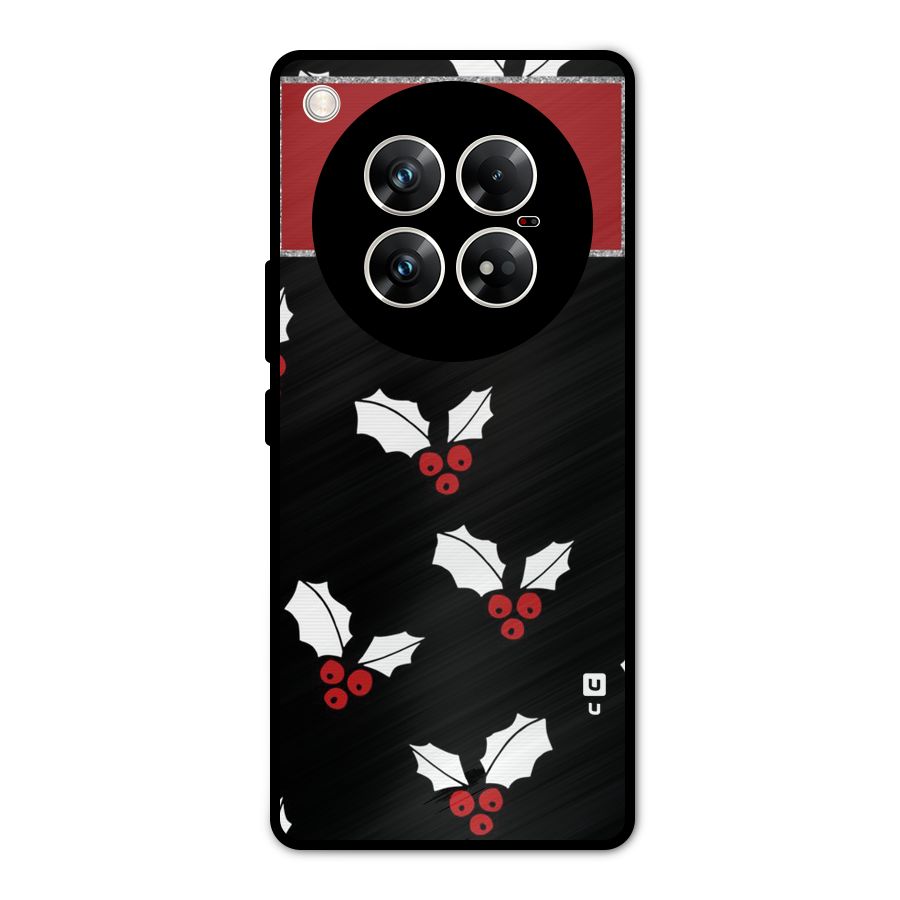 Cherry Leaf Design Metal Back Case for Infinix Zero 40 5G