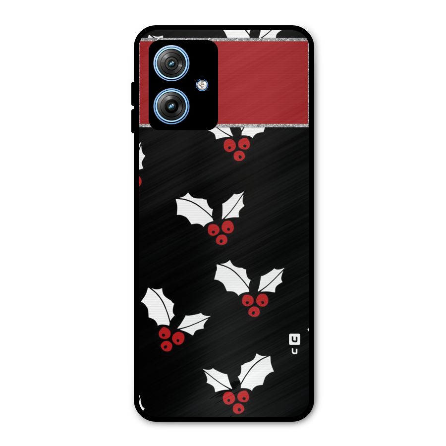 Cherry Leaf Design Metal Back Case for Moto G54