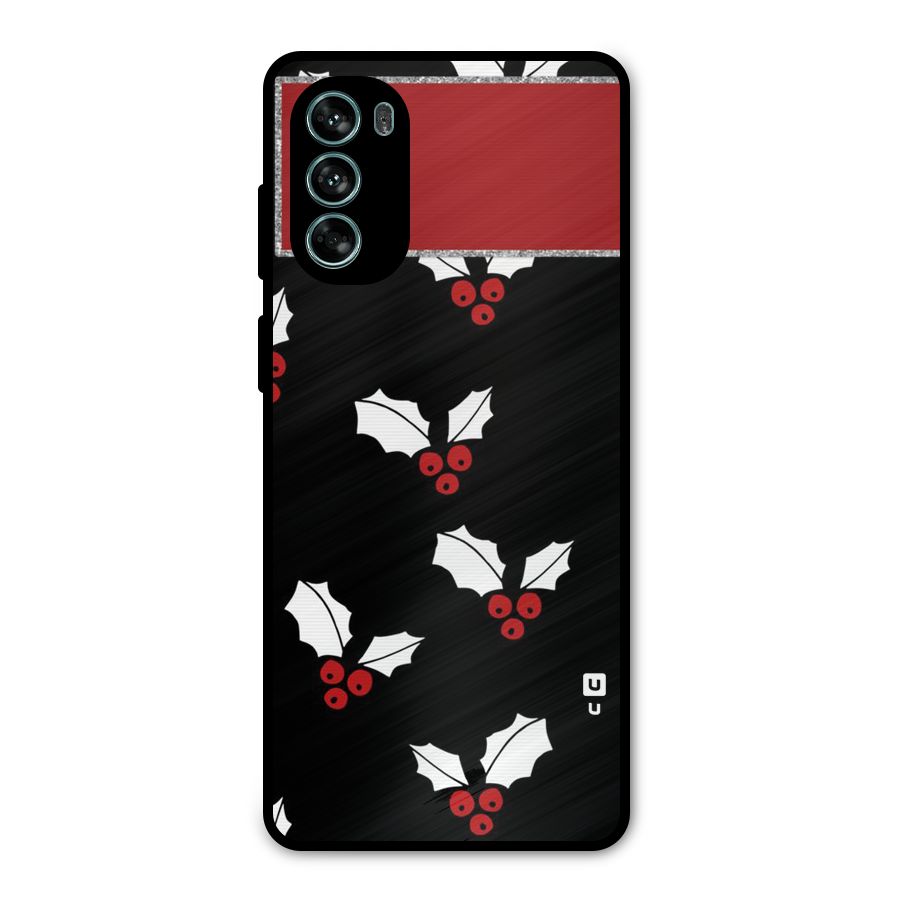 Cherry Leaf Design Metal Back Case for Moto G62