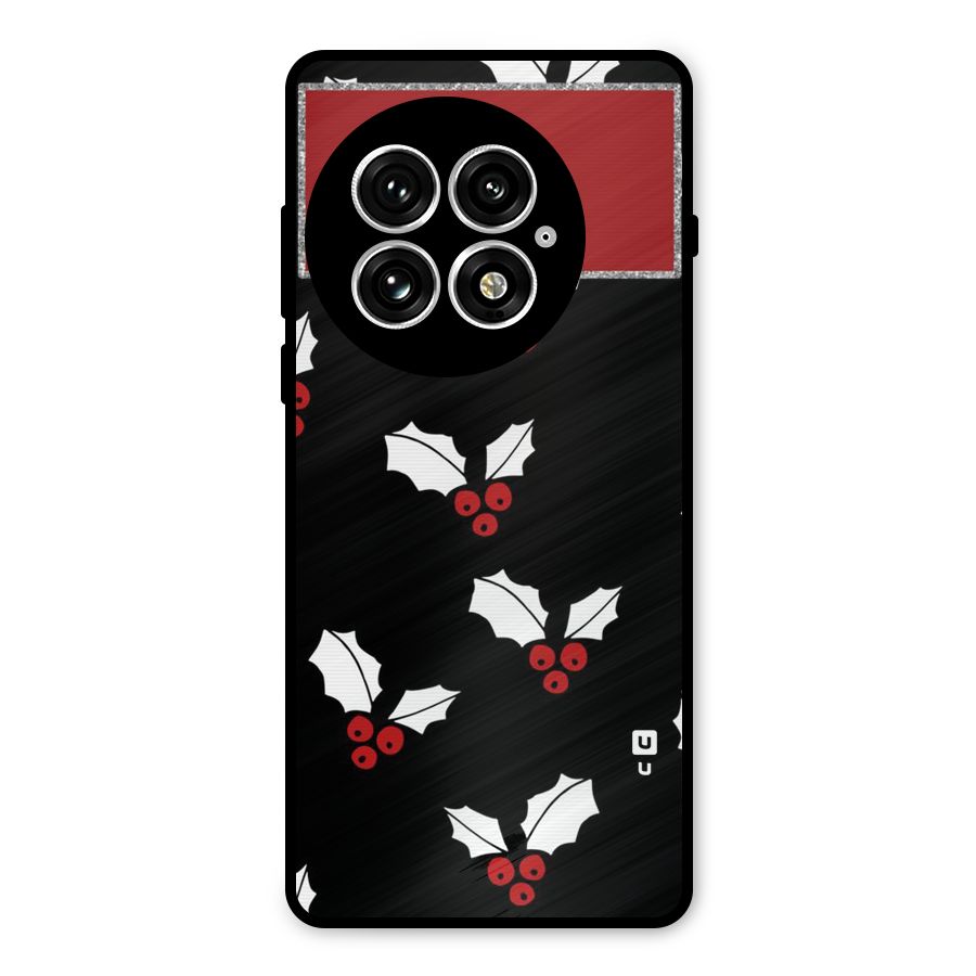 Cherry Leaf Design Metal Back Case for OnePlus 13