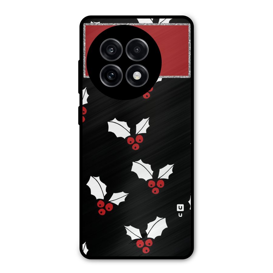 Cherry Leaf Design Metal Back Case for OnePlus 13R