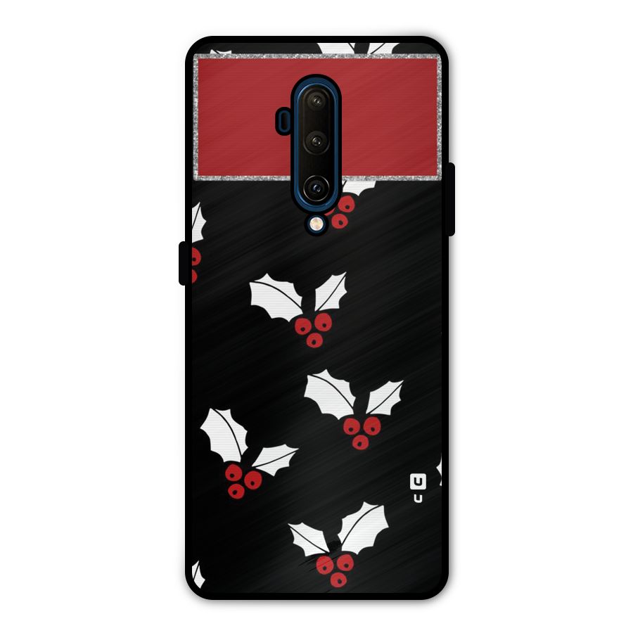 Cherry Leaf Design Metal Back Case for OnePlus 7T Pro