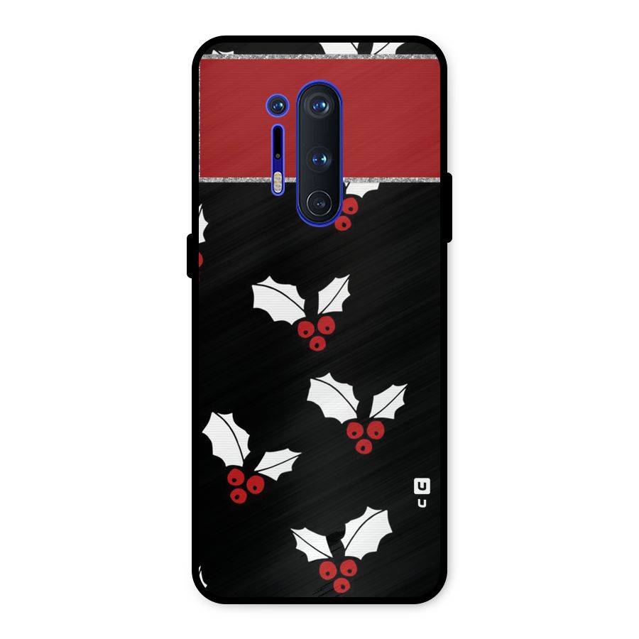 Cherry Leaf Design Metal Back Case for OnePlus 8 Pro