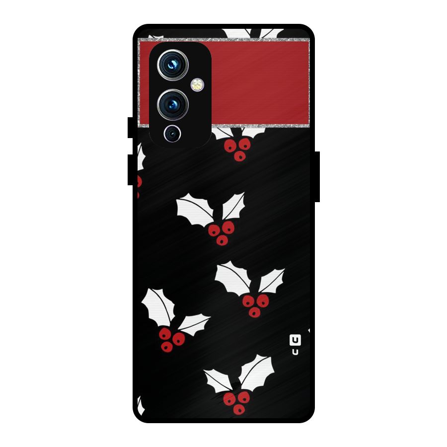 Cherry Leaf Design Metal Back Case for OnePlus 9