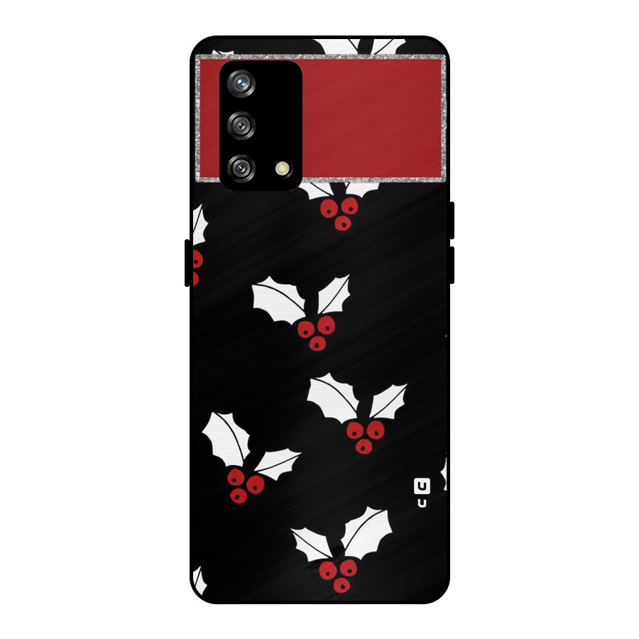 Cherry Leaf Design Metal Back Case for Oppo F19