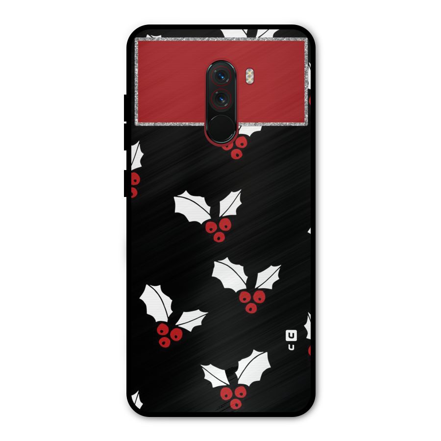 Cherry Leaf Design Metal Back Case for Poco F1