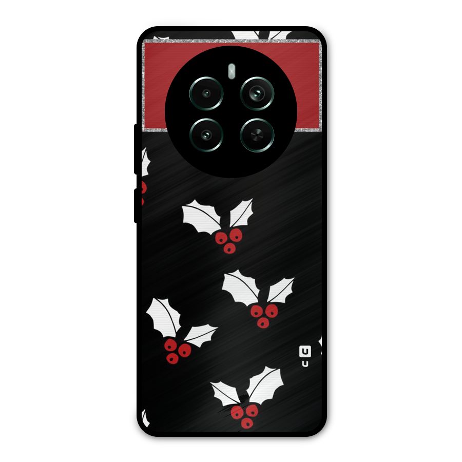 Cherry Leaf Design Metal Back Case for Realme 12 Plus