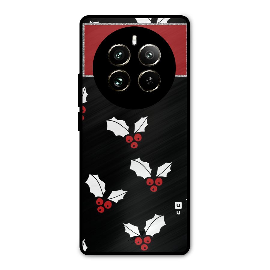 Cherry Leaf Design Metal Back Case for Realme 12 Pro