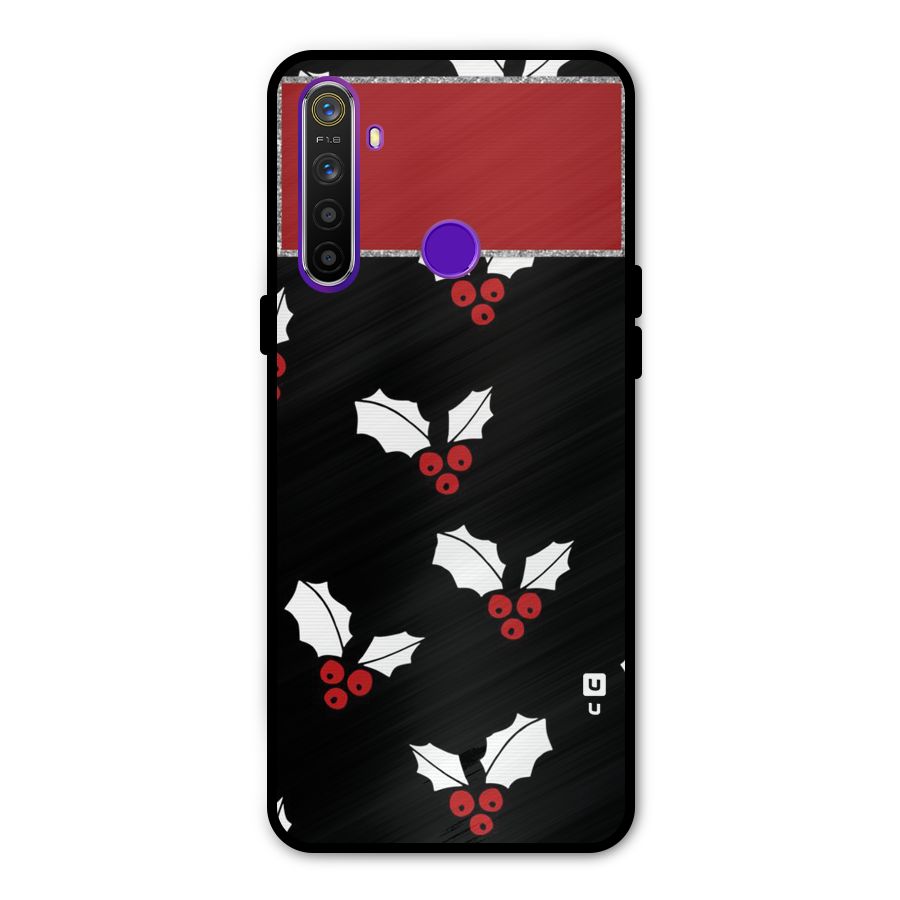 Cherry Leaf Design Metal Back Case for Realme 5i