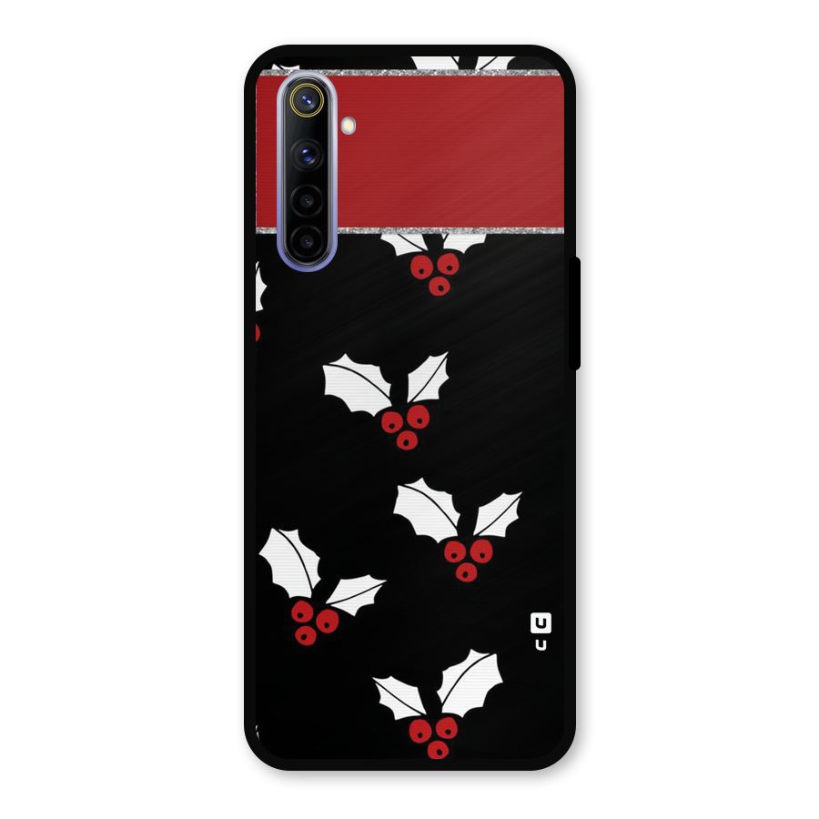 Cherry Leaf Design Metal Back Case for Realme 6i