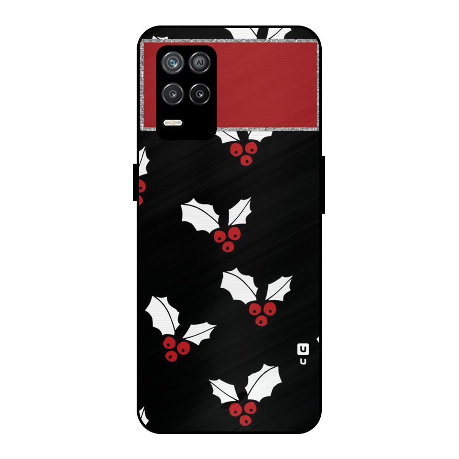 Cherry Leaf Design Metal Back Case for Realme 8 5G