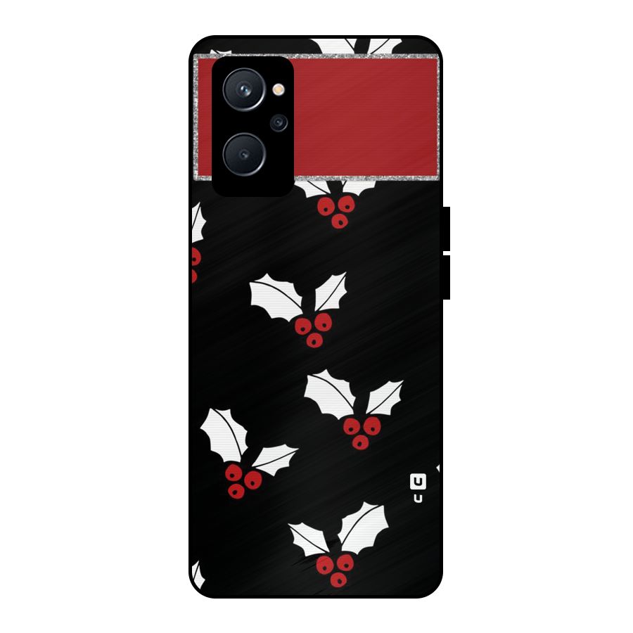 Cherry Leaf Design Metal Back Case for Realme 9i 5G