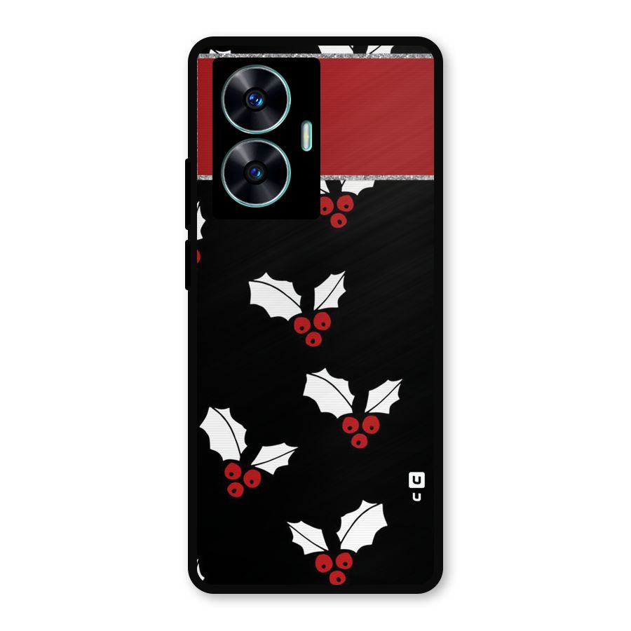 Cherry Leaf Design Metal Back Case for Realme Narzo N55