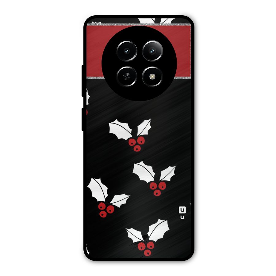 Cherry Leaf Design Metal Back Case for Realme Narzo N65