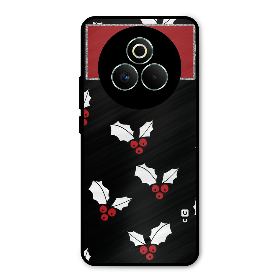 Cherry Leaf Design Metal Back Case for Realme P3 Pro