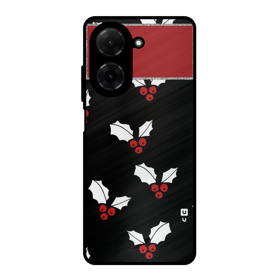 Cherry Leaf Design Metal Back Case for Redmi A5 4G