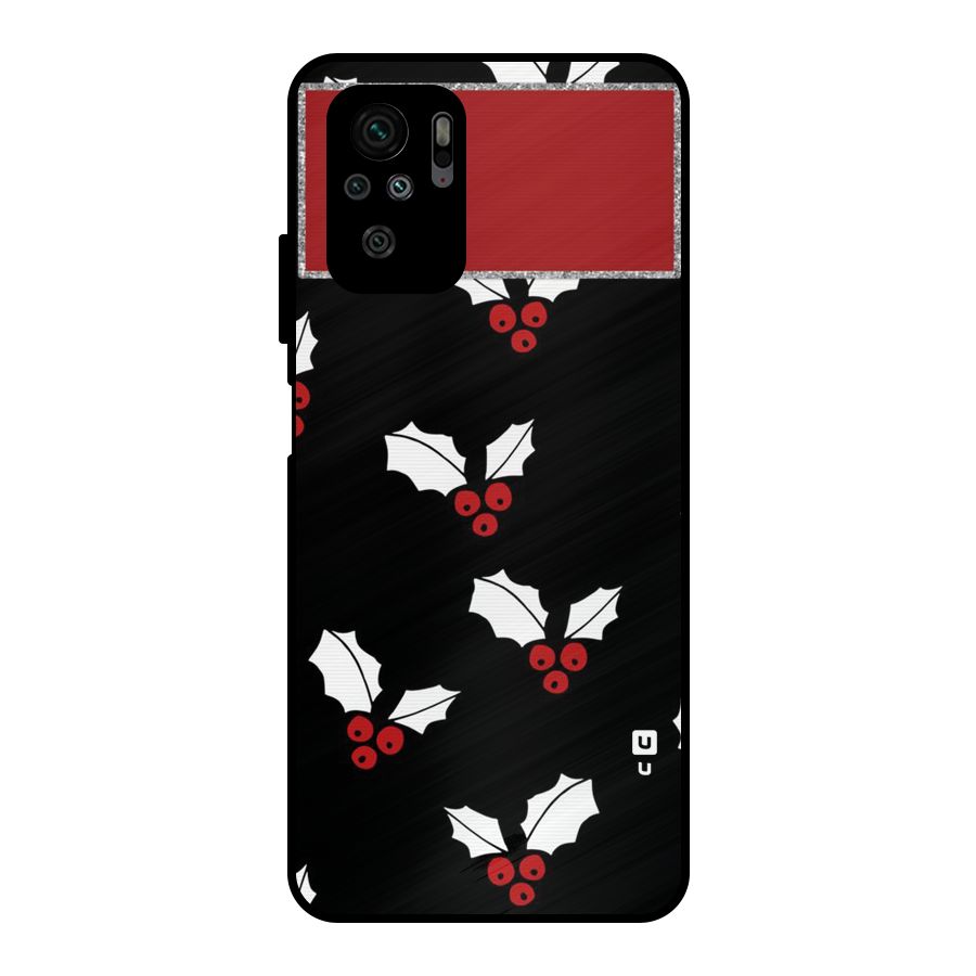Cherry Leaf Design Metal Back Case for Redmi Note 10S