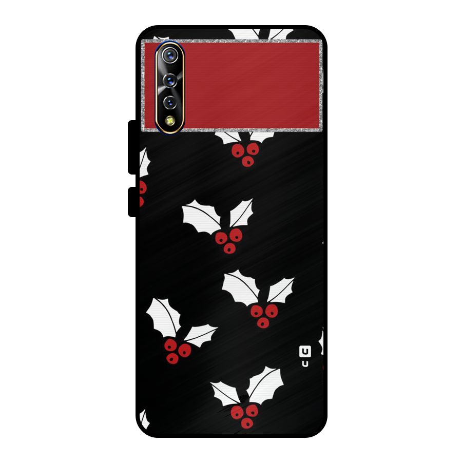 Cherry Leaf Design Metal Back Case for Vivo S1