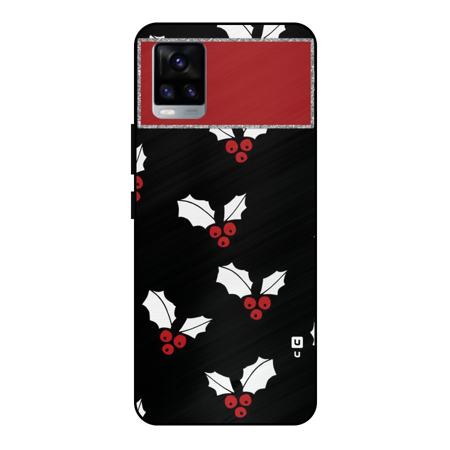 Cherry Leaf Design Metal Back Case for Vivo V20