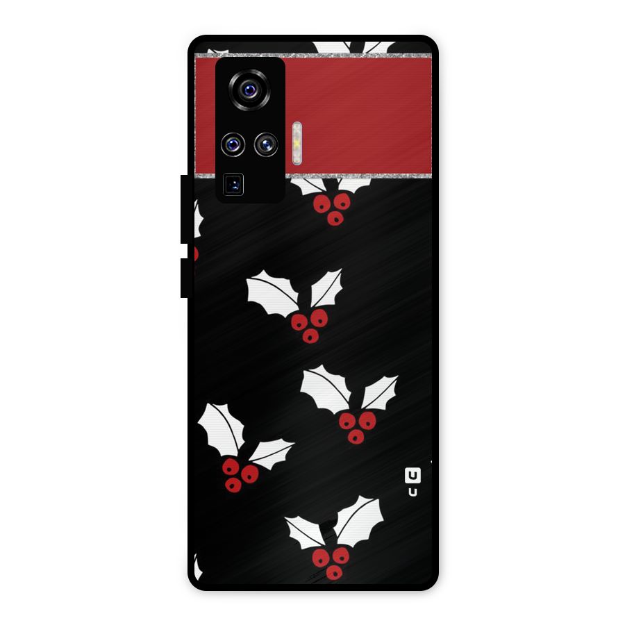 Cherry Leaf Design Metal Back Case for Vivo X50 Pro