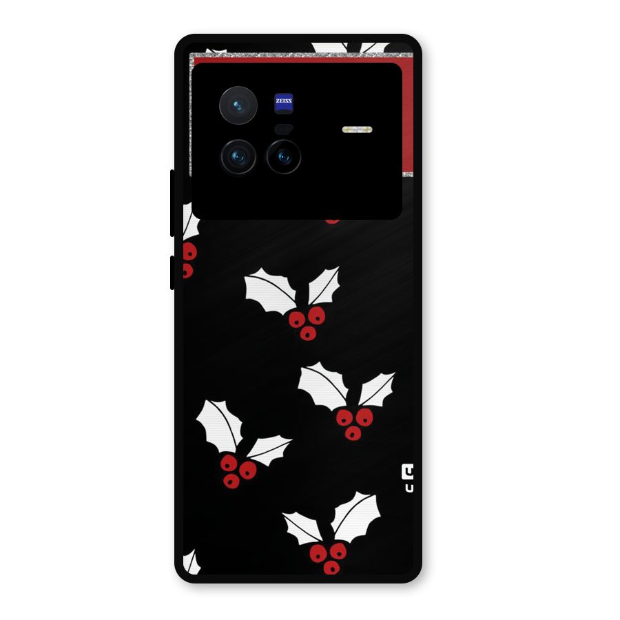 Cherry Leaf Design Metal Back Case for Vivo X80