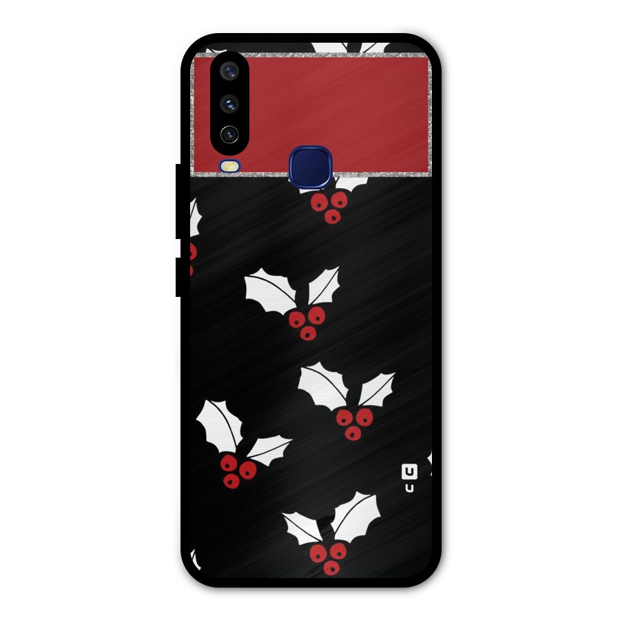 Cherry Leaf Design Metal Back Case for Vivo Y15