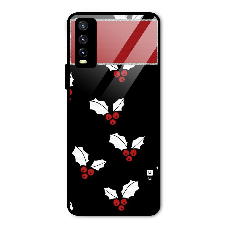 Cherry Leaf Design Metal Back Case for Vivo Y20i