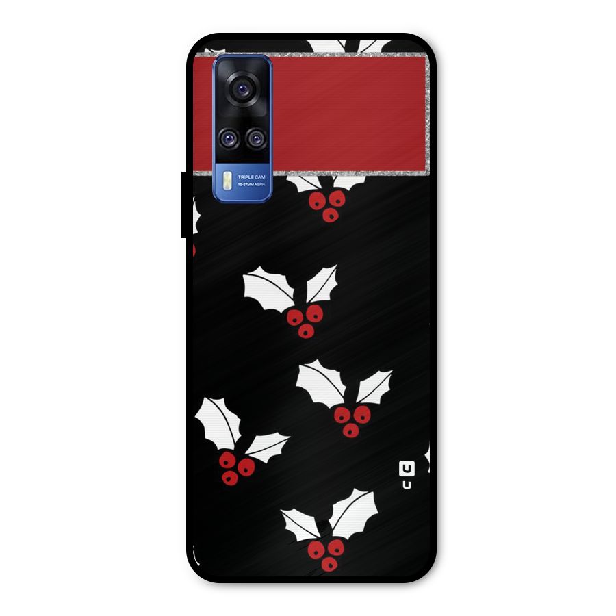 Cherry Leaf Design Metal Back Case for Vivo Y31