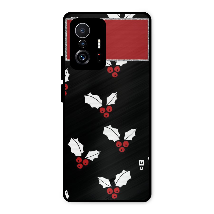 Cherry Leaf Design Metal Back Case for Xiaomi 11T Pro